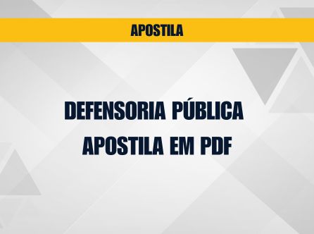 DEFENSORIA PÚBLICA APOSTILA EM PDF